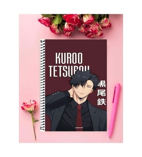 Kuroo Tetsurou Anime Defter 1 Adet Özel Tasarım A4 Boyutu 21*29 Cm Telli Çizgili defter