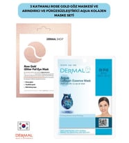 Dermal 3 Katmanlı Rose Göz Maskesi ve Arındırıcı ve Pürüzsüzleştirixci Aqua Maske Seti