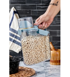 Özel Tasarım 1.8 L Kapaklı Sıvı Toz Deterjan Saklama Kabı Banyo Organizer Çok Amaçlı Saklama Kutusu mavi