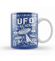 UFO Attack Comic Book Cover Kupa Bardak Porselen