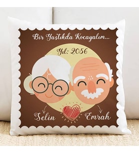 Kişiye Özel Hediyelik Bir Yastıkta Kocayalım Yastık