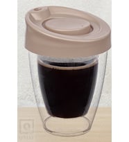 Pratik Kapaklı Termos Bardak Expresso Coffee Tea Çift Cidarlı El Yakmaz Soğutmaz Bardak Mika