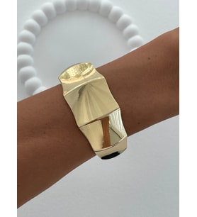Özel Seri Geometrik Desen Gold Kelepçe Bileklik