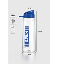 Renga Lidya Positive Vibes Desen 730 ml Tritan Matara 912035 Mavi
