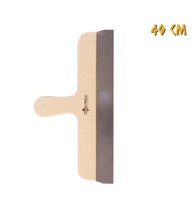 İzmir Fırça Ahşap Eğri Saplı Çelik Spatula - 40 cm.