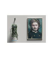 Postera Qazi Muhammed - Qazi Muhammet Çerçeveli Posteri 3 (32X47 cm ÇERÇEVELİ) (Siyah-Gri)