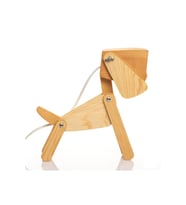 Kütük Çocuk Genç Odası İçin Köpek Doğal Ahşap 3D Puzzle Abajur  - Masa Lambası - Gece Lambası