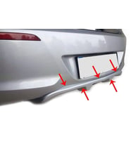 Hyundai İ20 Uyumlu Arka Orta Tampon (Difüzör) Fiber 2012-2014