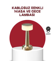 Şarj Edilebilir LED Masa Lambası USB Girişli, Metal Yapı