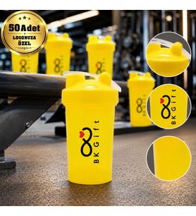 Logonuza Özel 50 Adet S102 550 ml Shaker - Kapaklı Sporcu Shaker