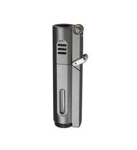 PremiumQuality Parlak Gunmetal 3 Torch Pürmüz Metal Puro Çakmağı