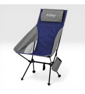 Argeus Aero Katlanabilir 120Kg Kamp Sandalyesi - Bardaklıklı - Mavi/Gri