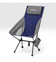 Argeus Aero Katlanabilir 120Kg Kamp Sandalyesi - Bardaklıklı - Mavi/Gri