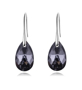 Monemel Swarovski Taşlı Siyah Küpe, Sevgililer Günü Hediyesi