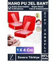 Premium Süper Güçlü Suya Toza Dayanıklı İz Bırakmaz Zararsız Nano Pu Jel Bant 60'lı Kutu