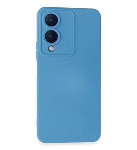 Newface Vivo Y17S Kılıf Nano içi Kadife Silikon - Mavi