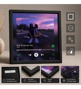 Anılarımızın Şarkısı Spotify Kodlu Fotoğraf Baskılı Çerçeve (20x20cm)