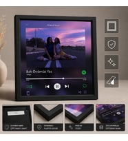 Anılarımızın Şarkısı Spotify Kodlu Fotoğraf Baskılı Çerçeve (20x20cm)