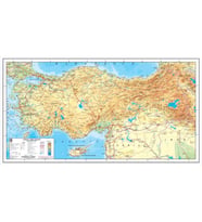 Mepmedya Yayınları 70*100 Cm Türkiye Fiziki Ve Mülki İdare Bölümleri Haritası Çift Yön