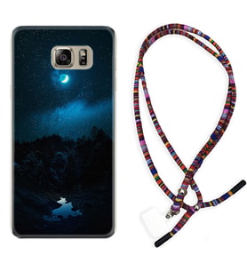 Samsung S7 Edge S20 Fe Plus Ultra S21 S22 Kılıf Boyun Asklı Rasta Silikon Gece 1633