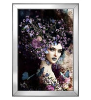 Kadın Motifli Kanvas Tablo 80 x 110 cm Aynalı Silver Çerçeve