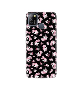 Infınıx Smart 5 Kılıf Desenli Silikon Kılıf Unicorn Flowers 1406
