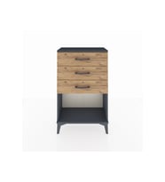 Arges Komodin 3 Çekmeceli 60x30x96 Antrasit-Çam