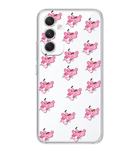 Samsung Galaxy A24 Uyumlu Pink Panter Tasarımlı Şeffaf Telefon Kılıfı