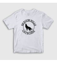 Presmono Unisex Çocuk Beyaz Beacon Hills Lacrosse V2 Dizi Teen Wolf T-Shirt 330812tt (Beyaz)