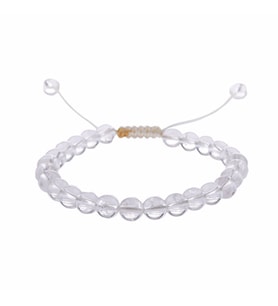 Kristal Kuvars Doğal Taş Bileklik   - 4mm