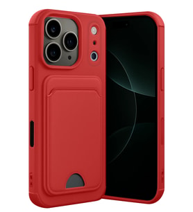 iPhone 17 Pro Max Kelvin Kartvizitli Silikon - Kırmızı