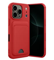 iPhone 17 Pro Max Kelvin Kartvizitli Silikon - Kırmızı