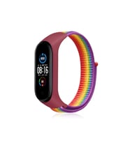 Newface Xiaomi Mi Band 4 Hasırlı Cırtcırtlı Kordon - Gökkuşağı