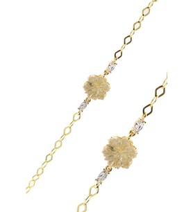 Zirkon Taşlı Gold Kaplama 925 Ayar Gümüş Kadın Bileklik 201023074