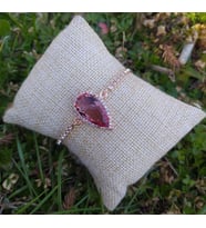 Bileklik Rose Gold Sultanit Zultanit Renk Değiştiren Taş Bukalemun Zirkon Ayarlanabilir Asansörlü Bileklik 14051