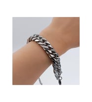316L Çelik Silver Klasik Retro Kalın Zincir Unisex Bileklik