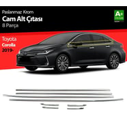 Toyota Corolla Uyumlu Krom Cam Çıtası 8 Parça. 2019 Ve Üzeri