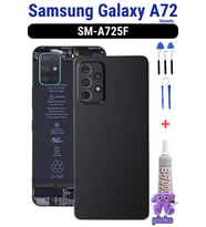 Samsung Galaxy A72 Arka Kapak Pil Batarya Kapağı Kamera Lensli SM-A725F Uyumlu + Tamir Kiti