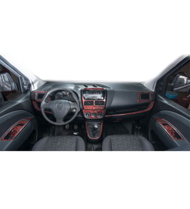 Meriç® Fiat Doblo Ön Torpido Kaplama Maun 27 Parça 2009-2015 (Maun)