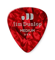 Jim Dunlop 483R09MD Celluloid Red Pearloid Pena (Medium)