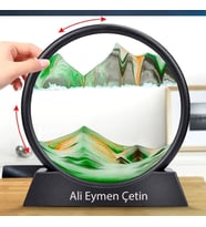 Kişiye Özel 3D Hareketli Sandscape Kum Saati Dekoratif