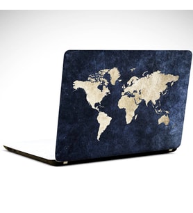 Dünya Haritası Laptop Sticker 19 inch (40,5X27CM)