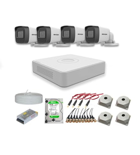 Hikvision 2mp 4 kameralı Dış ortam AHD HD-TVI Full Kamera Seti 2TB Disk