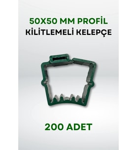 Panel Çit 50x50 MM Profil Kilitlemeli Kelepçe (200 Adet) (Yeşil)