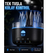USB Çalışan Denizanası Ha Nemlendirici 7 Renk RGB Aydınlatmalı Sessiz Buhar Makinesi