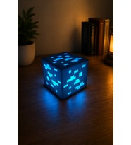 Minecraft Elmas Blok Gece Lambası – LED Ortam Işığı 8X7CM Ebat