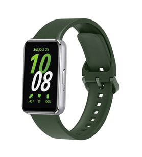 Lexroo Galaxy Fit 3 Silikon Kordon KRD-110 Strap Kayış - Koyu Yeşil