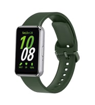 Lexroo Galaxy Fit 3 Silikon Kordon KRD-110 Strap Kayış - Koyu Yeşil