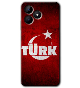 Realme C53 Kılıf HD Desen Baskılı Kılıf - Ayyıldız Türk