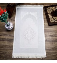 Hediyelik İpek Nur Tafta Seccade Gri 68x110 cm - 300 gr